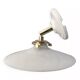 Applique murale vintage en opaline blanche