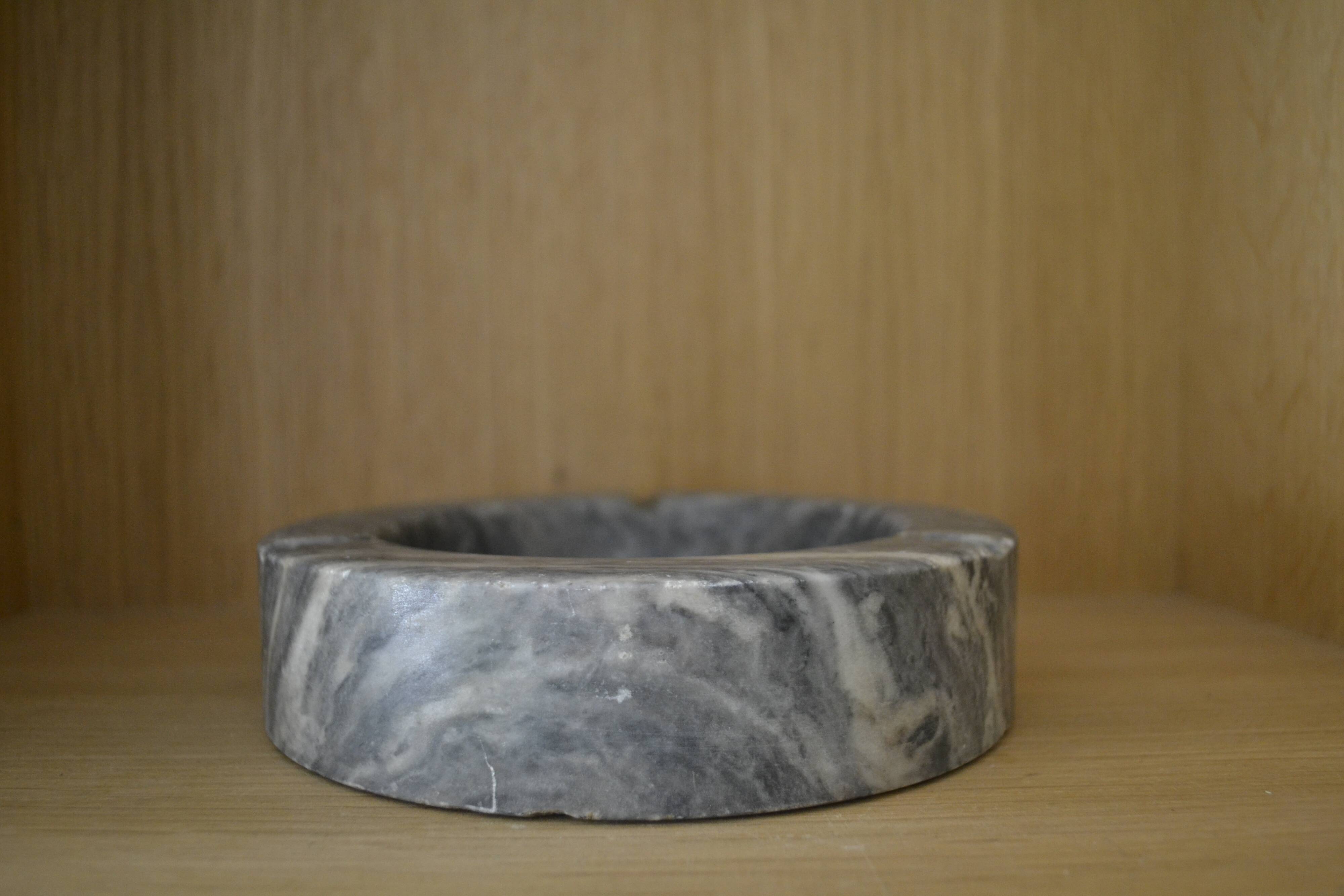 Gray marble ashtray