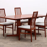 Danish set of 4 Kai Kristansen chairs and a table from Korup, 1960 Denmark.