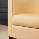 Pair of Art Deco First Time armchairs 1930 cream fabric on wooden structure