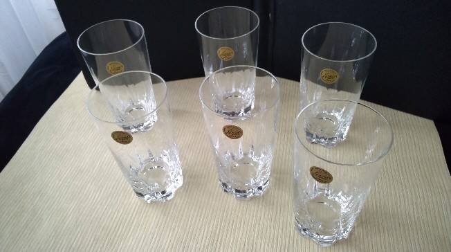 Set of 6 Cristal d'Arques Cheverny water or orangeade glasses