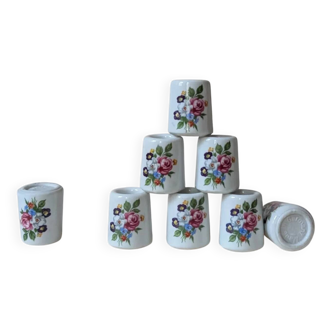 Set of 8 vintage porcelain candle holders