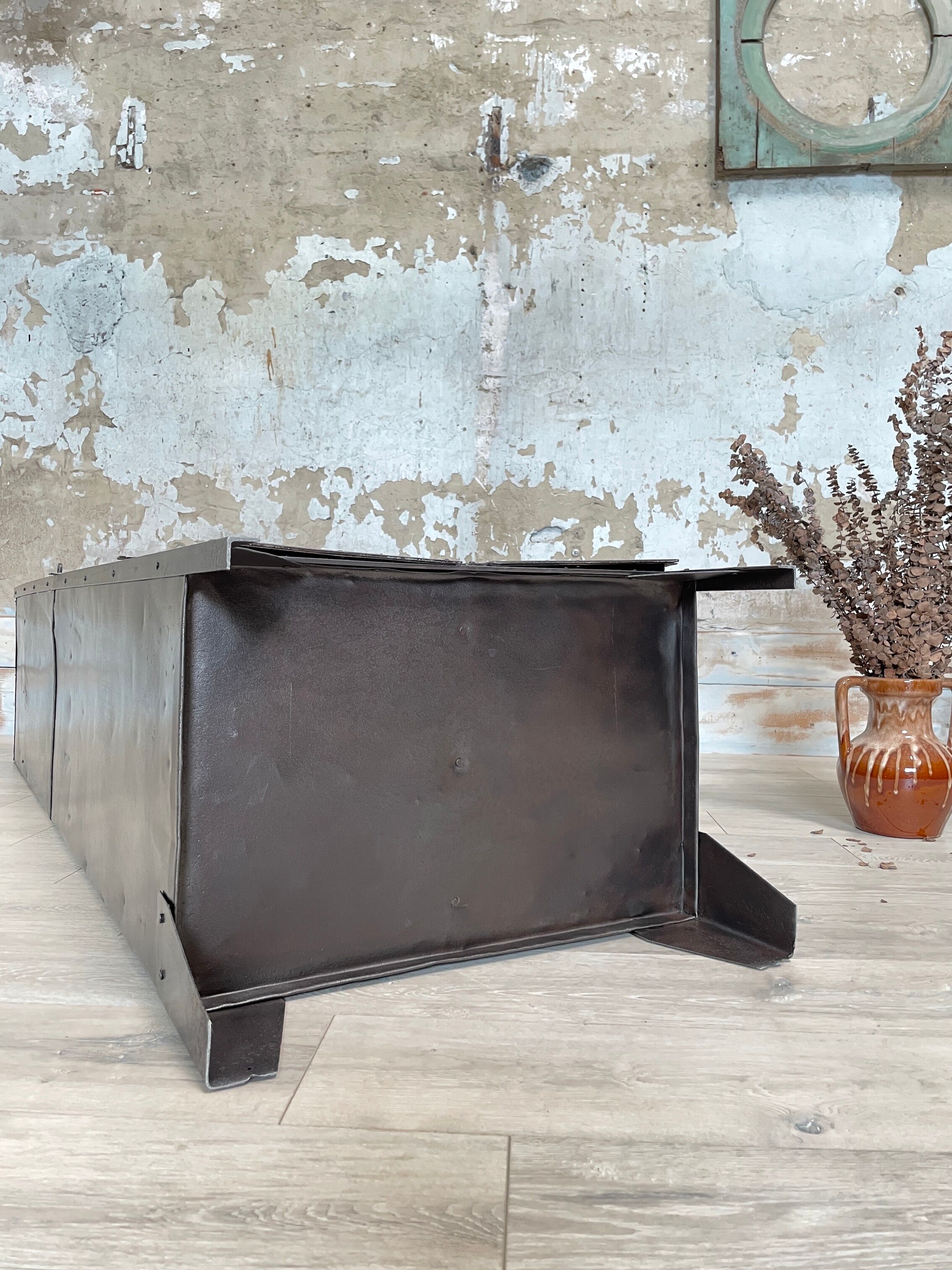 Industrial metal locker room