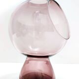 Postmodern Old Rose Murano Glass Vase with a Hole, Italy