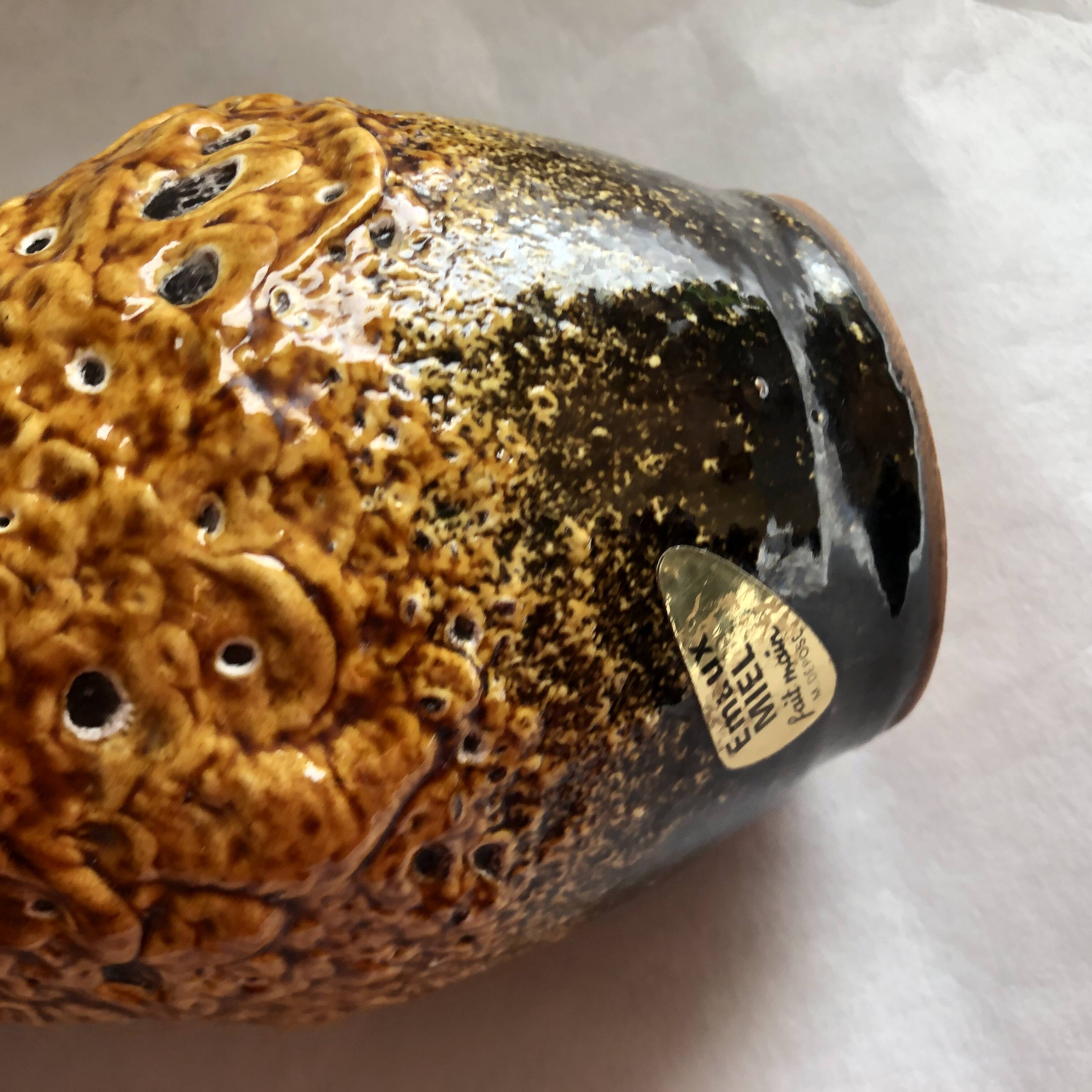 Handmade Emeaux Honey Tupilier Vase 22 cm