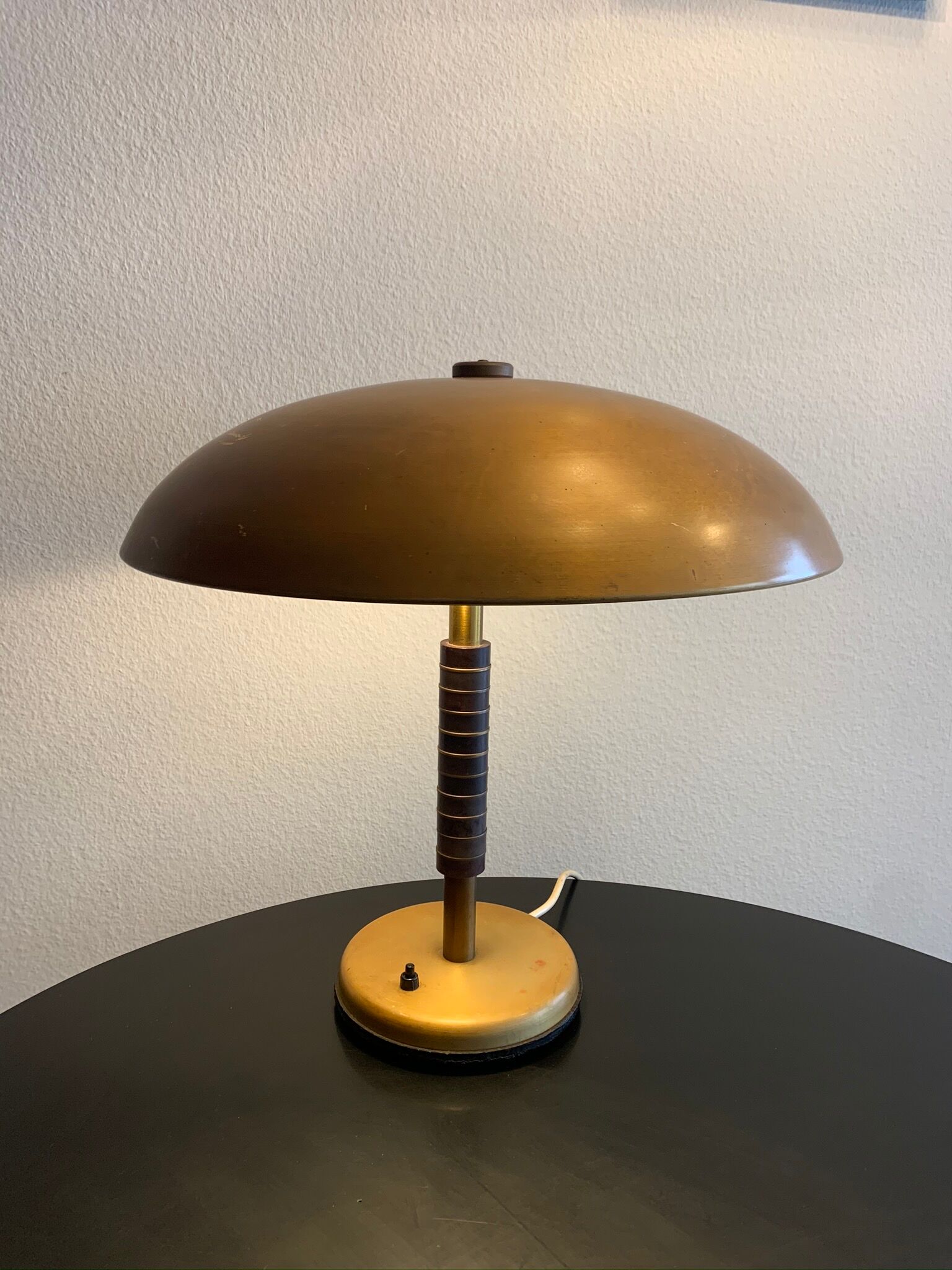 Art Deco Bauhaus Desk Lamp by Kaiser Idell in Brass 1930s