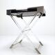 Maison Jansen Style Lucite Faux Bamboo and Chrome Tray Table 1970s