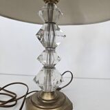 Art Deco Table Lamp - Brass Base Glass