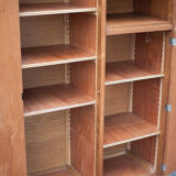 Art Deco cabinet, asymmetrical art deco cabinet, wood cabinet 40s