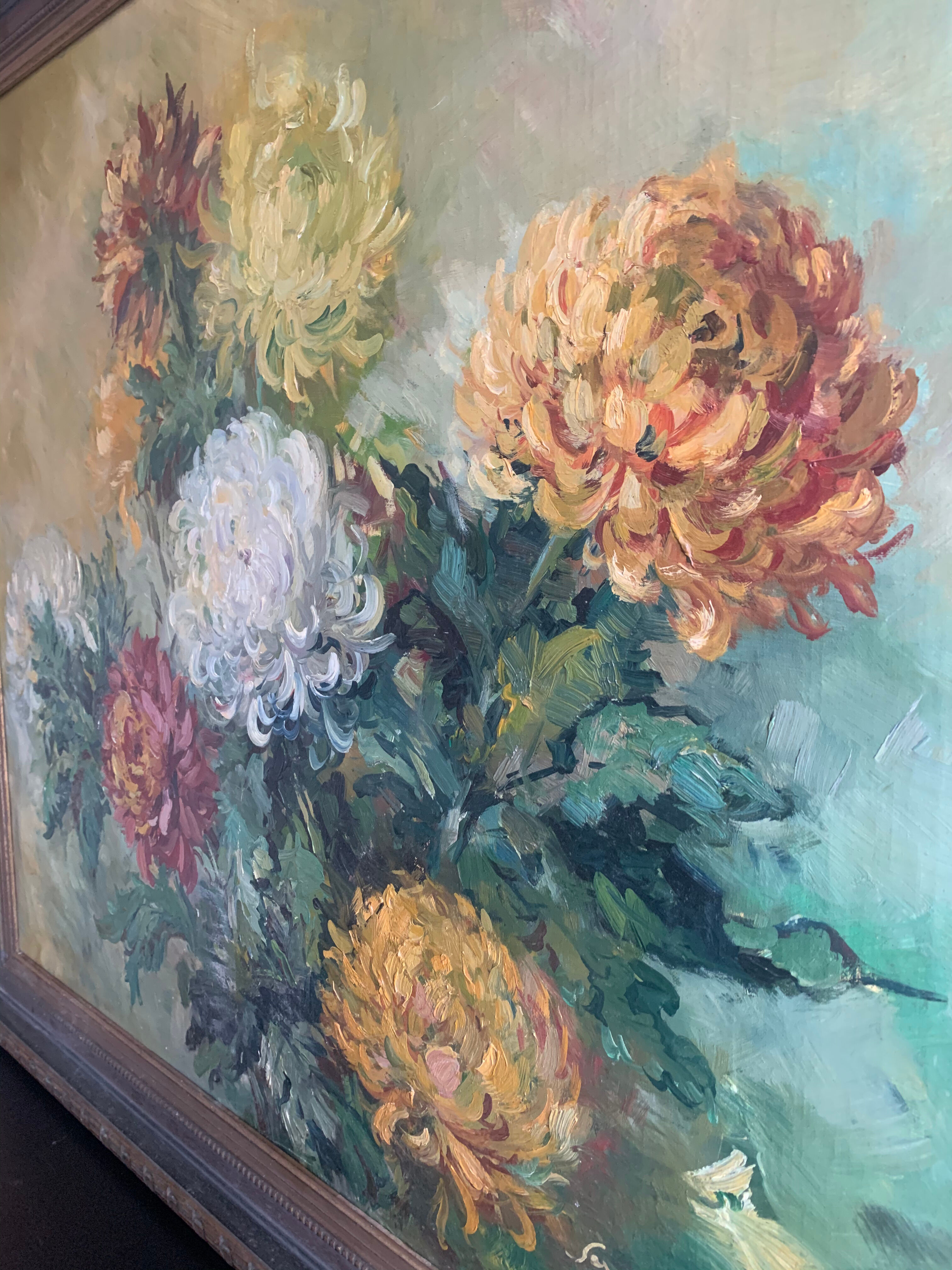 Oil Painting by S. Navratil, Germany, 1960s