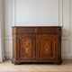 Antique Louis XVI buffet in solid wood and marquetry.