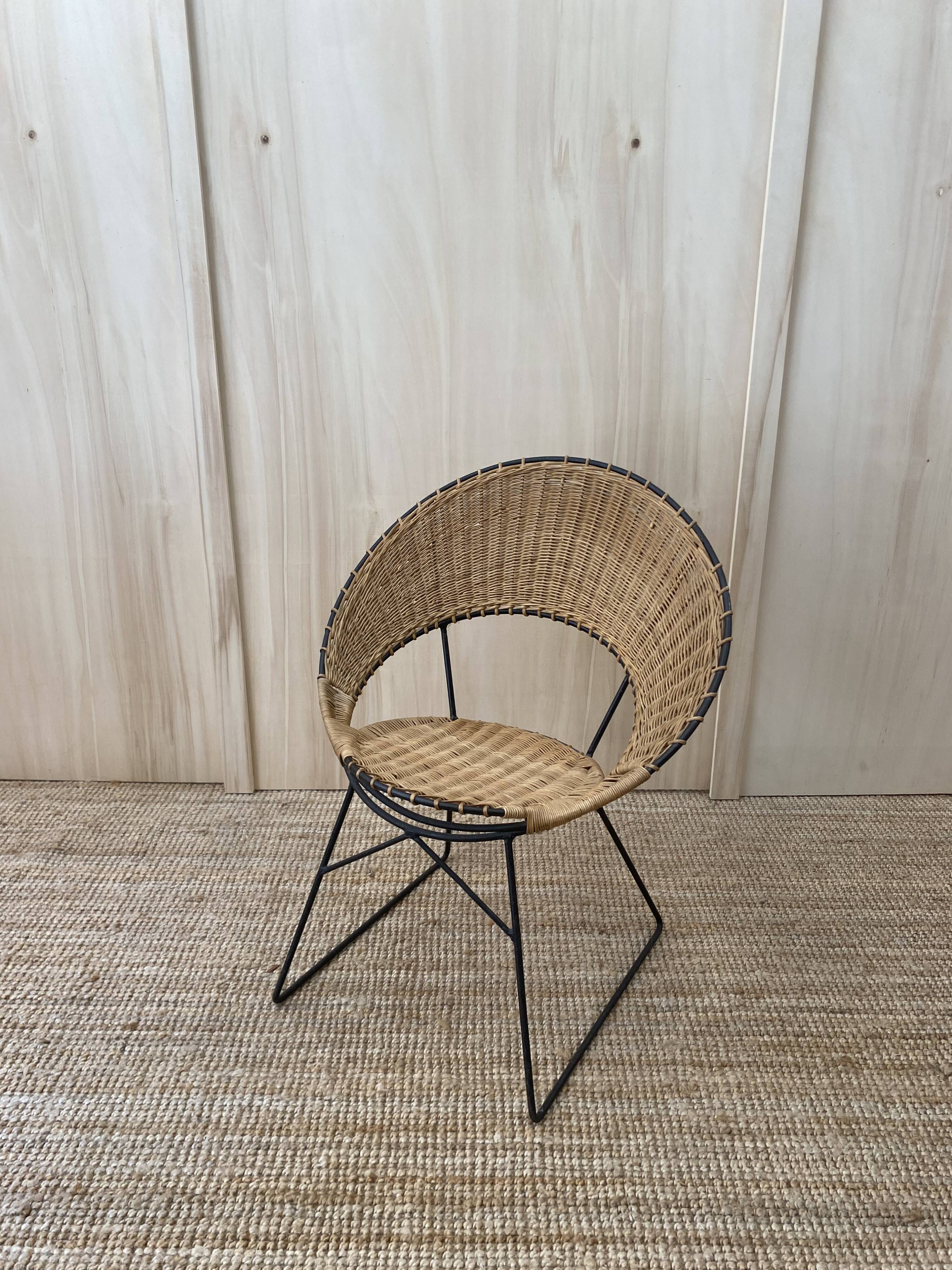Fauteuil en Rotin de Guy Raoul