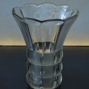Art Deco Made in Czehoslovakia  Satin and Clear Glass - 22 cm tall