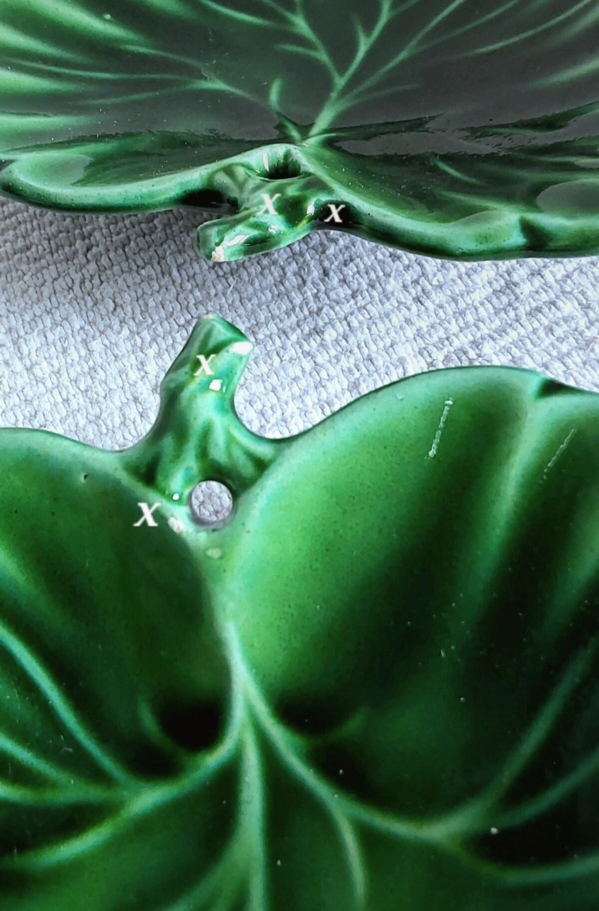 Three. Vintage leaf decoration pockets