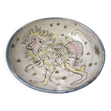 Plat creux en céramique par Harry SÉGÉLA 1977