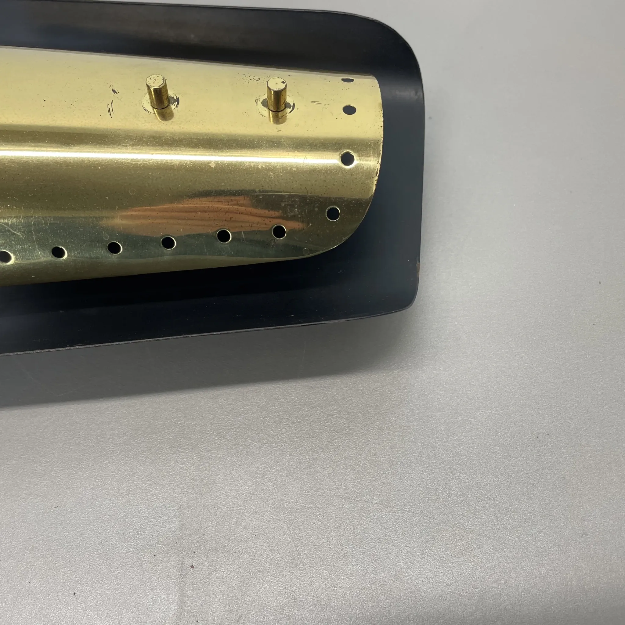 Rare Minimalist Theatre Wall Light in Brass, Italy 1950s