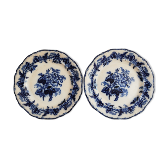 Set of two plates Boch Frères model Althea 1850