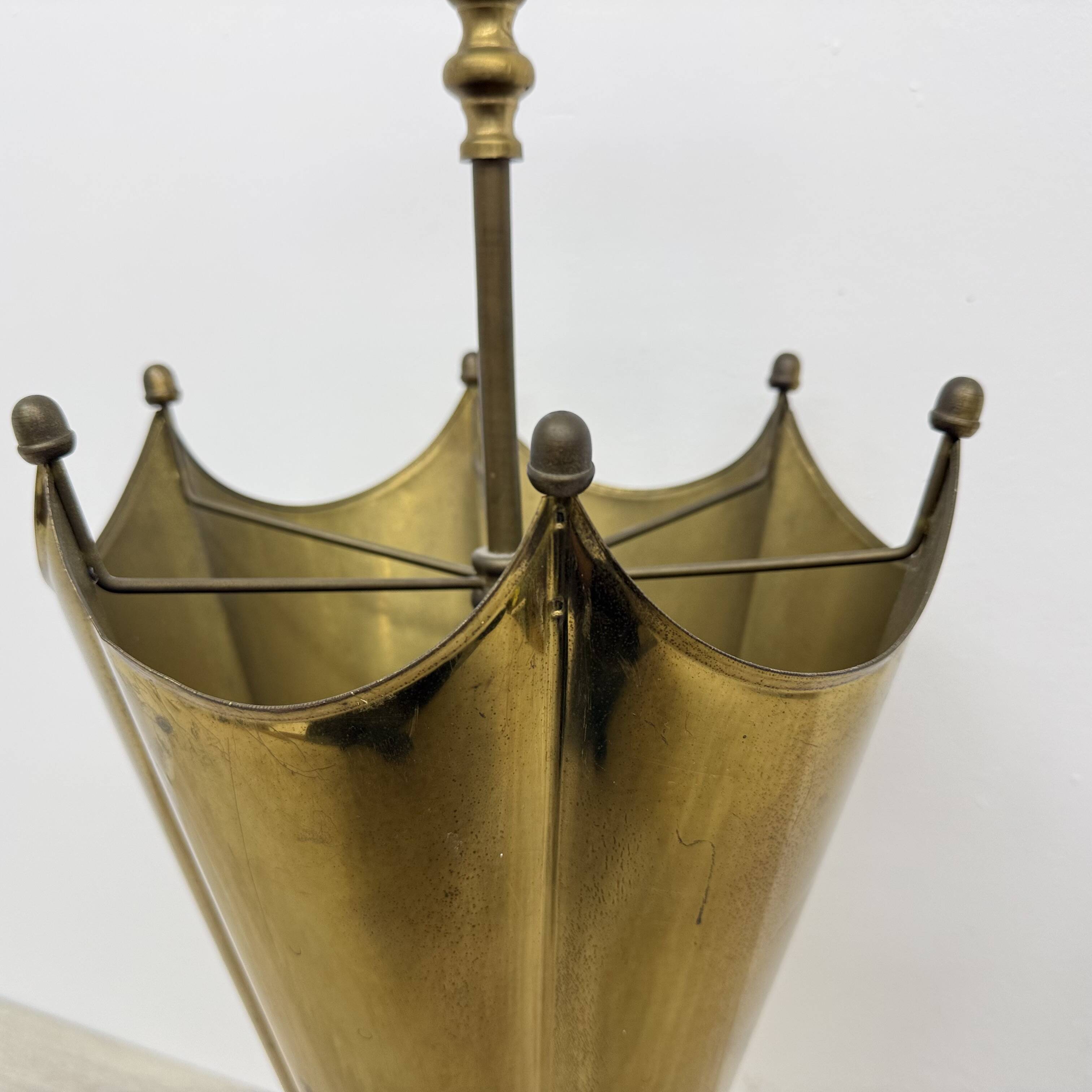 Mid-century design brass umbrella stand , 1970’s