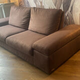 Couch 3 places with mechanism in the backrest + armrest / microfiber coating / poltron e sofa