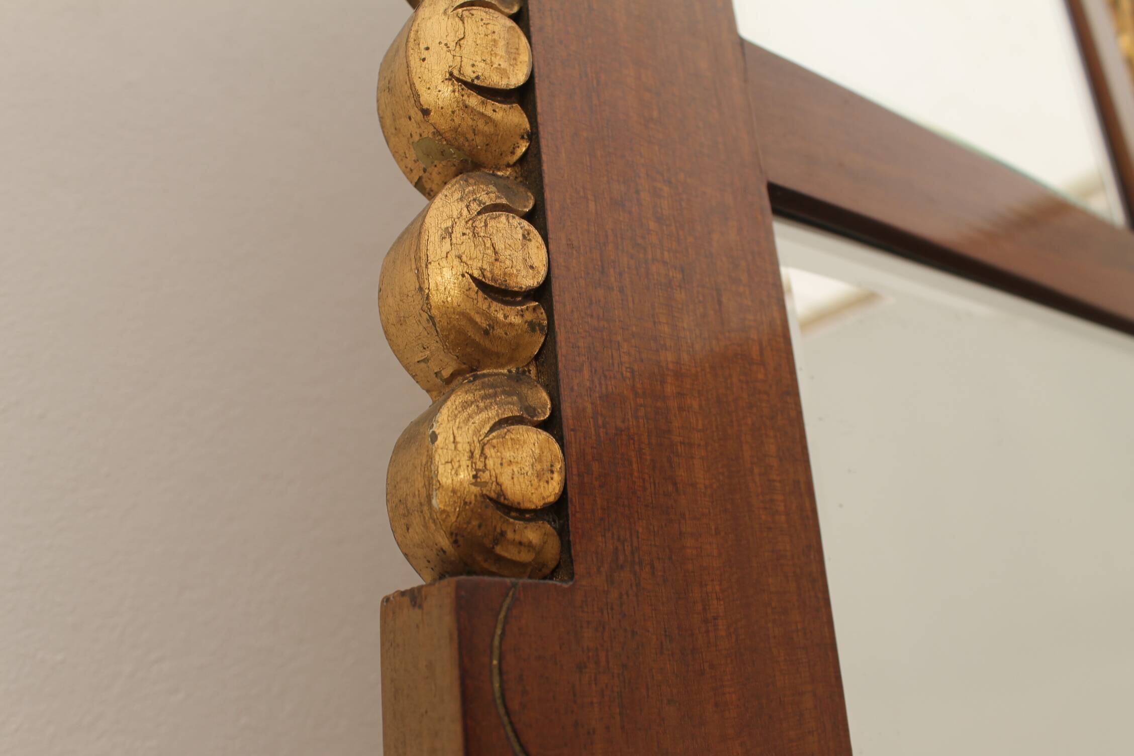 Viennese Secession Huge Mahogany Hall Mirror, 1910