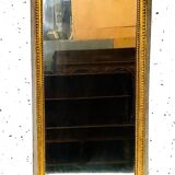 Miroir de style Louis XVI en bois et stuc doré XIX siècle Trumeau de cheminée