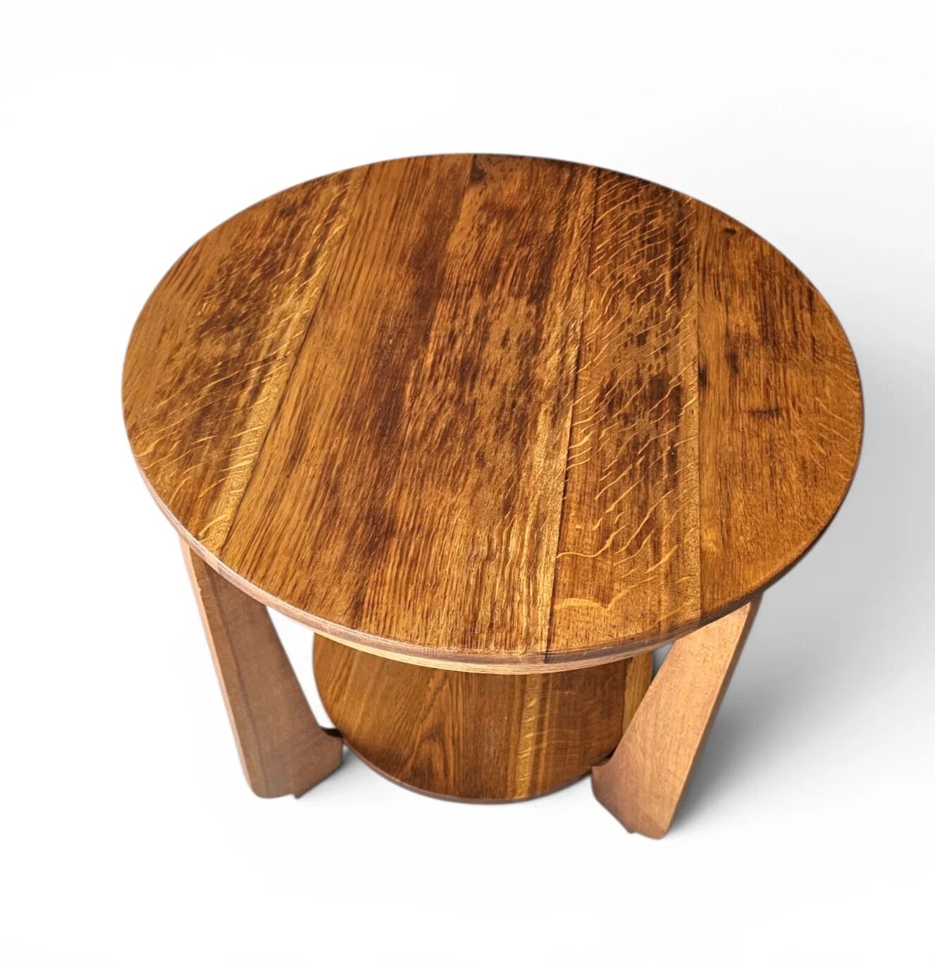 Table d'appoint en chêne Art Déco des années 1930