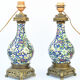 Pair of earthenware lamp legs in the taste of China