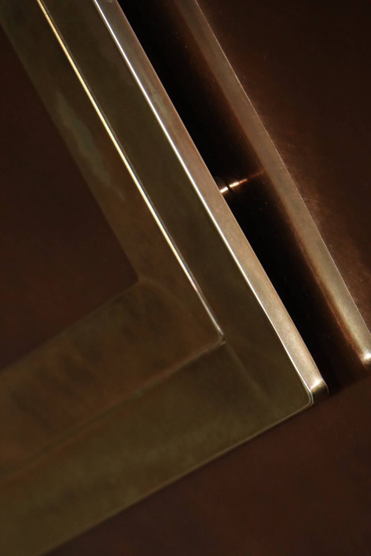 Minimalist bronze patinated metal enfilade, 1970s