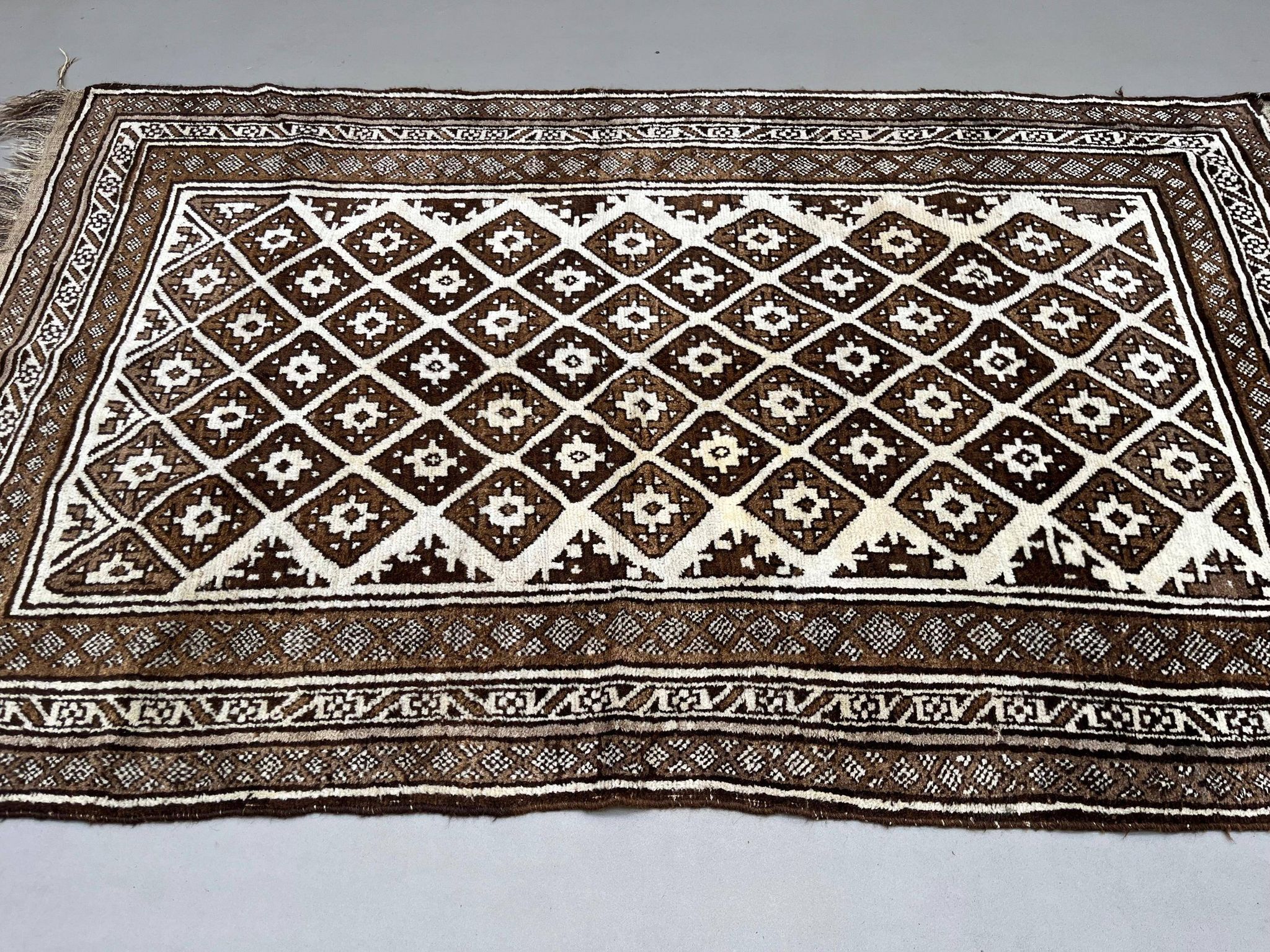 Vintage Persian Luri Gabbeh Rug 245x138 cm medium, shabby chic Red