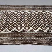Vintage Persian Luri Gabbeh Rug 245x138 cm medium, shabby chic Red