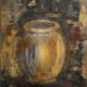 Huile sur toile nature morte jarre provençale