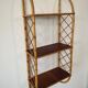 Étagère murale vintage en bambou et bois