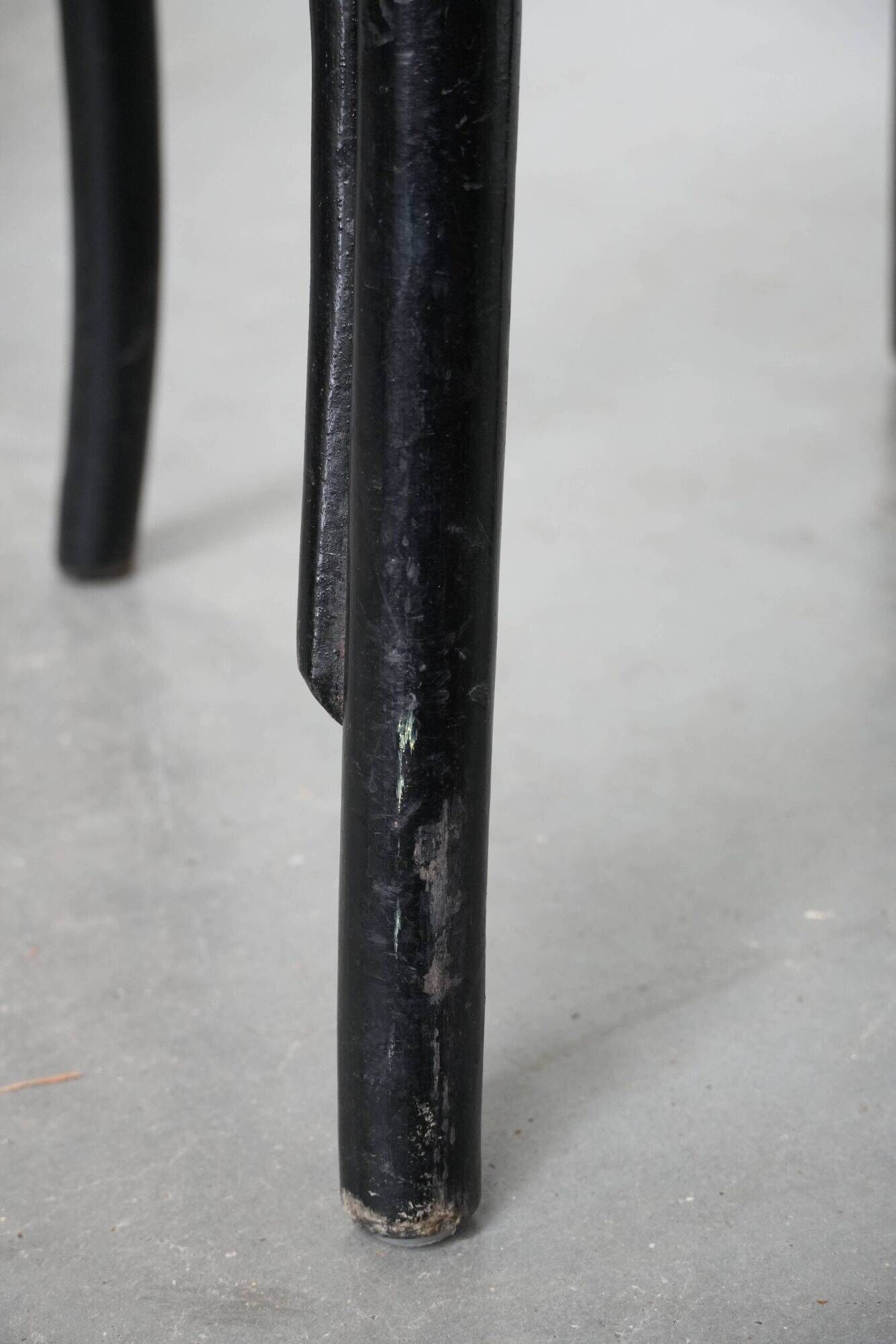 Set of 2 black vintage bistro chairs with an elegant design