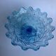 Compotier en verre pressé bleu