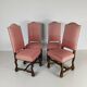 Beech Os De Mouton tapestry chairs (set of 4)