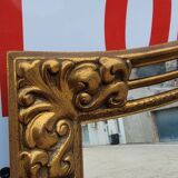 Miroir Glace à parclose dorée ancien 1960s