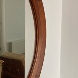 Danish Teak wood Round Mirror. 1960s