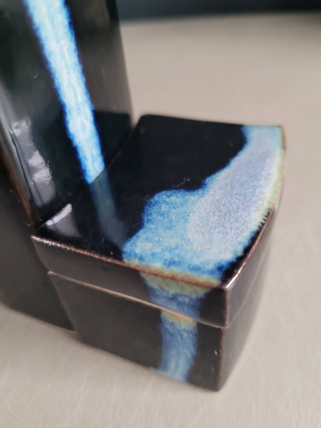 Vintage ceramic salt pepper mustard set