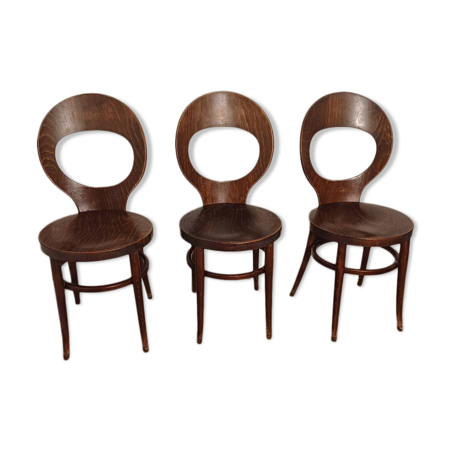 Set of 3 Baumann Mouette bistro chairs