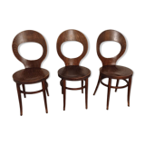 Set of 3 Baumann Mouette bistro chairs