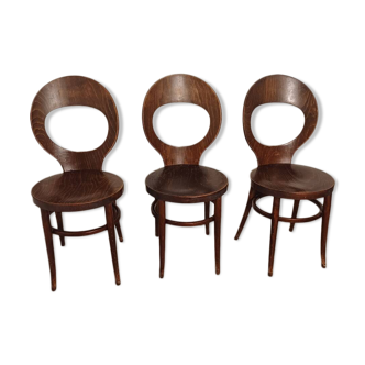 Set of 3 Baumann Mouette bistro chairs