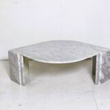 Italian teardrop marble coffee table, 1980s, made by