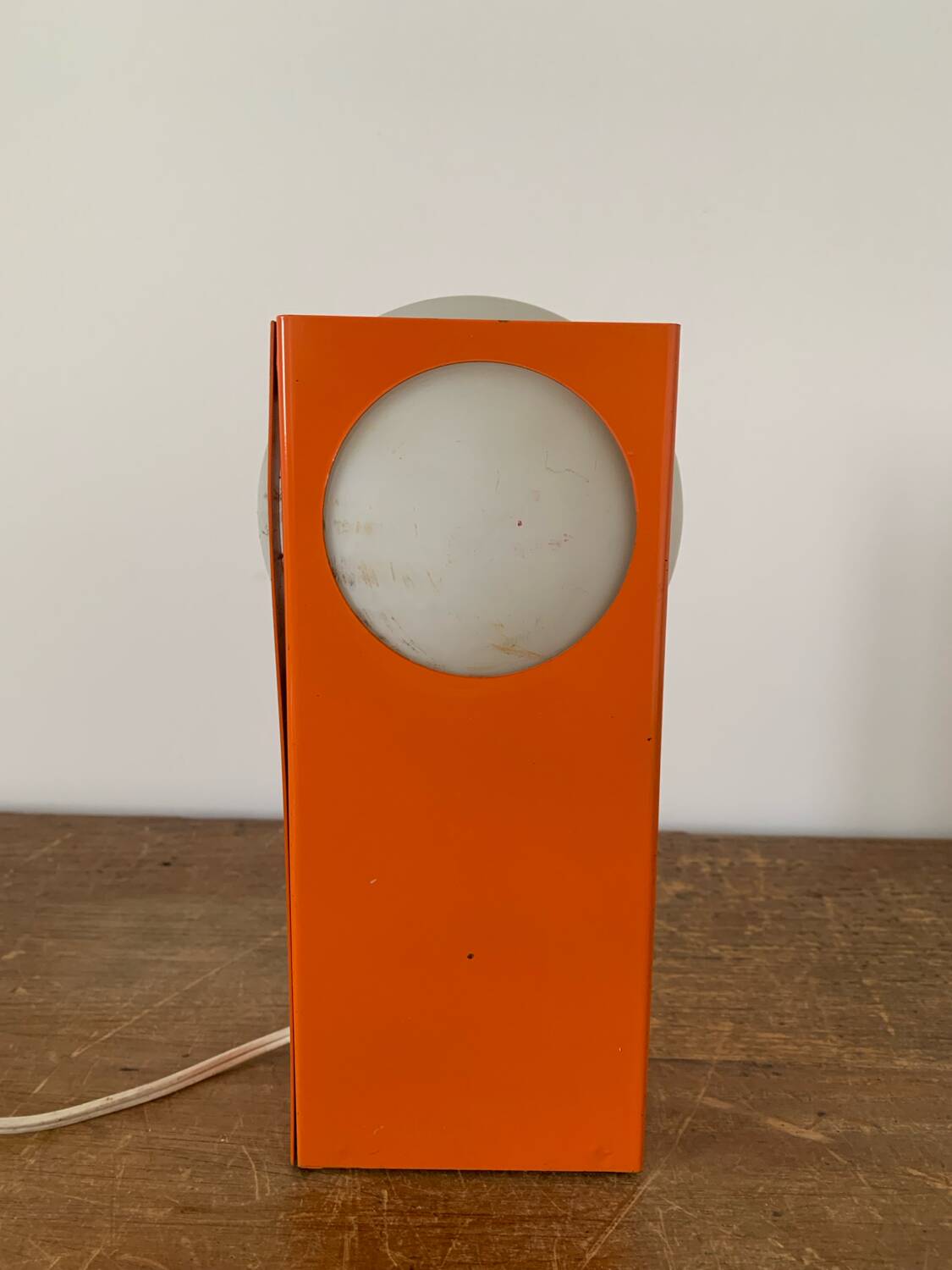 Orange Lamp Vintage Design Circa 1970 Space Age