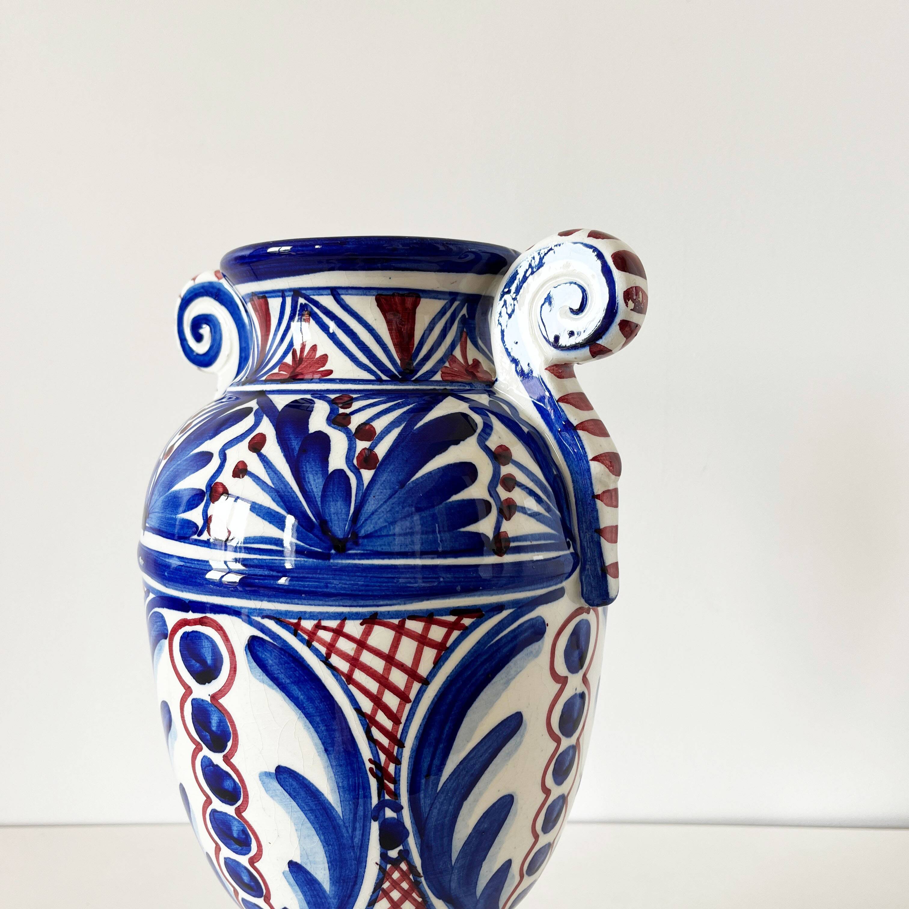 Large ceramic amphora vase Spain 1960