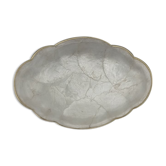 Empty pocket mother-of-pearl cup and gold metal strapping