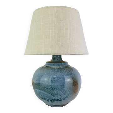 Lampe boule céramique par Dany & Michel Woop à Grimaud, vintage