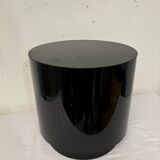 Bout de canapé, table basse d’appoint mélaninée noir 1970