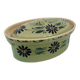 Large enameled ceramic terrine dish, vintage Alsace