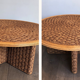 Round coffee table in rope and wood