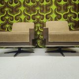 "1970 swivel armchair pair"